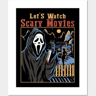 Halloween Let’S Watch Scary Movies Ghost Series Posters and Art